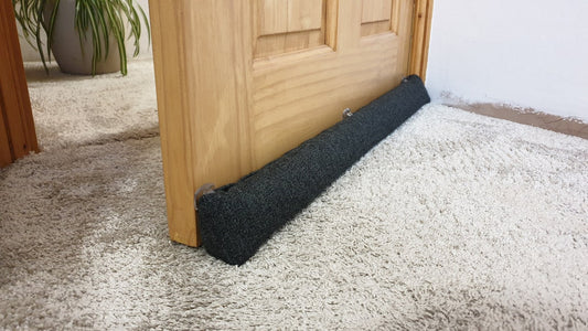 Triangular® Draught Excluder    Heavy Attachable     Herringbone Charcoal