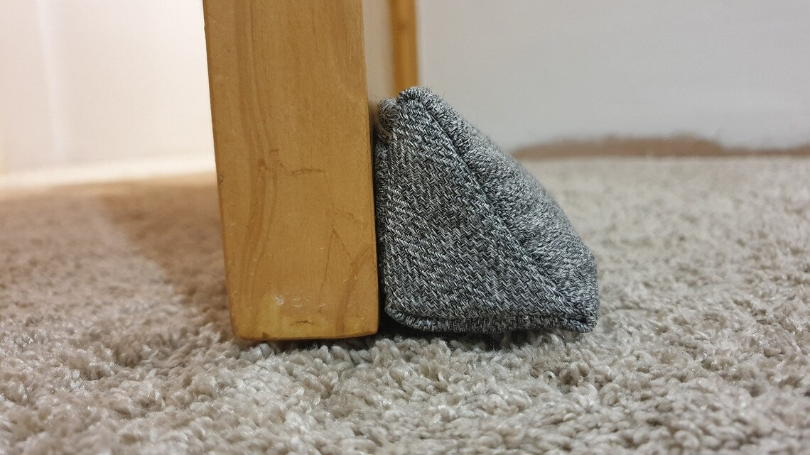 Triangular® Draught Excluder    Heavy Attachable     Herringbone Grey