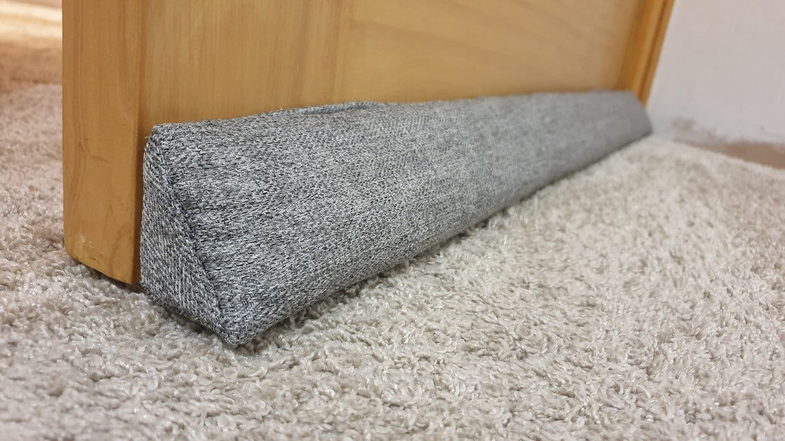 Triangular® Draught Excluder    Heavy Attachable     Herringbone Grey