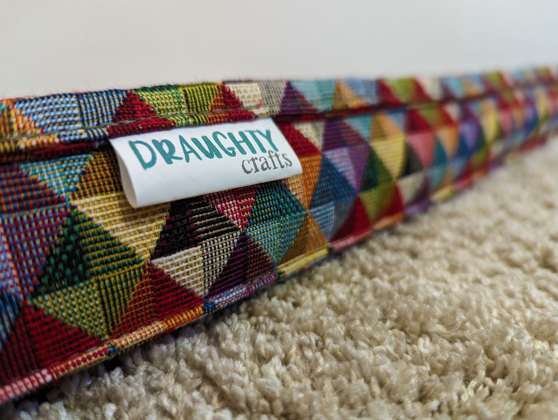 Triangular® Draught Excluder    Heavy Attachable     Geometric Tapestry