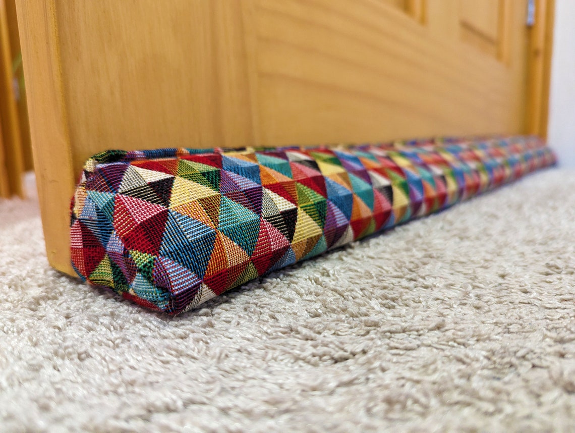 Triangular® Draught Excluder    Heavy Attachable     Geometric Tapestry