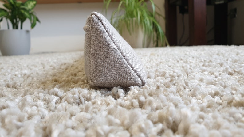 Triangular® Draught Excluder    Heavy Attachable     Herringbone Cream