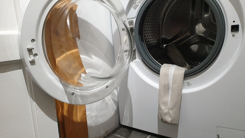 Triangular® Draught Excluder Washable Heavy Attachable Herringbone Cream