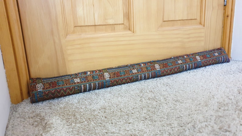 Triangular® Draught Excluder    Washable     Heavy Attachable              Funky Tapestry