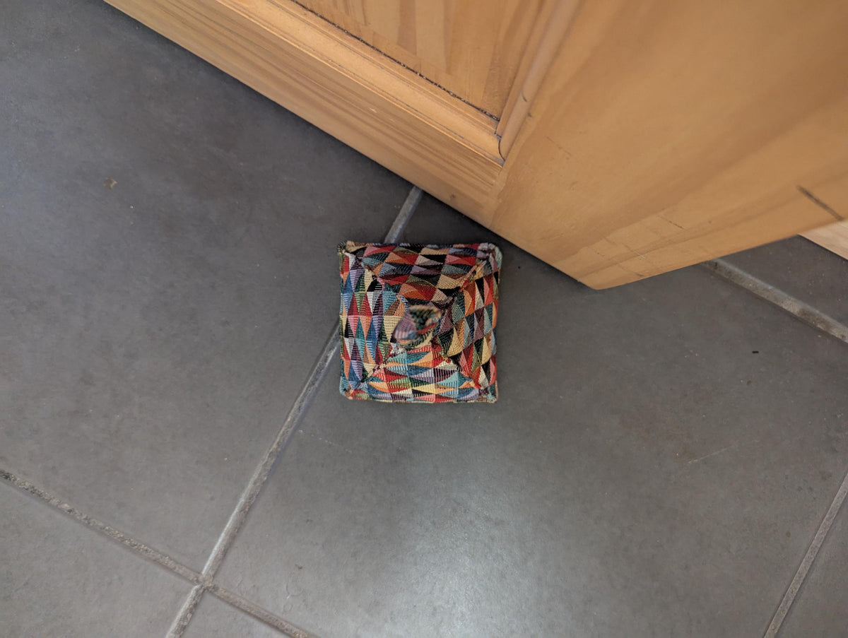Triangular Heavy Door Stop - Geometric Tapestry