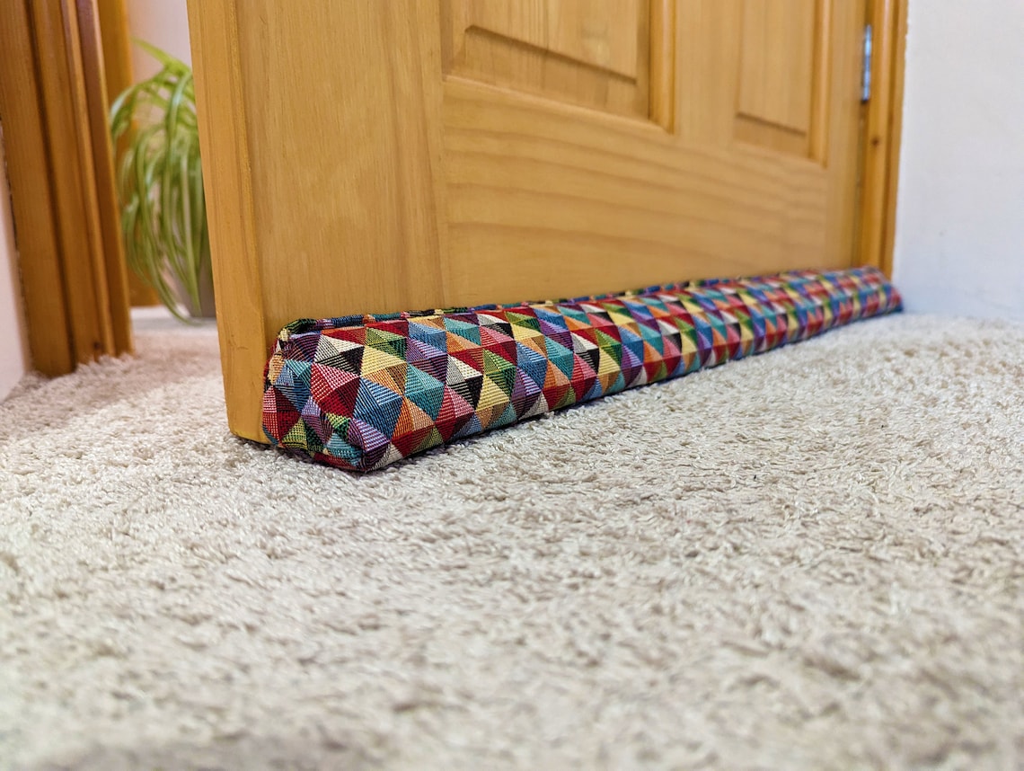 Triangular® Draught Excluder    Heavy Attachable     Geometric Tapestry