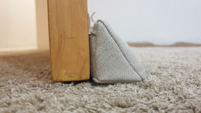 Triangular® Draught Excluder    Heavy Attachable     Herringbone Cream